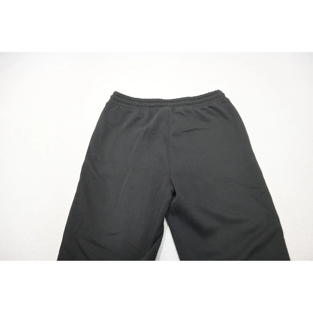 Puma Sweatpants Mens Size Medium Black Fleece Cotton Blend Joggers Tapered EUC‎